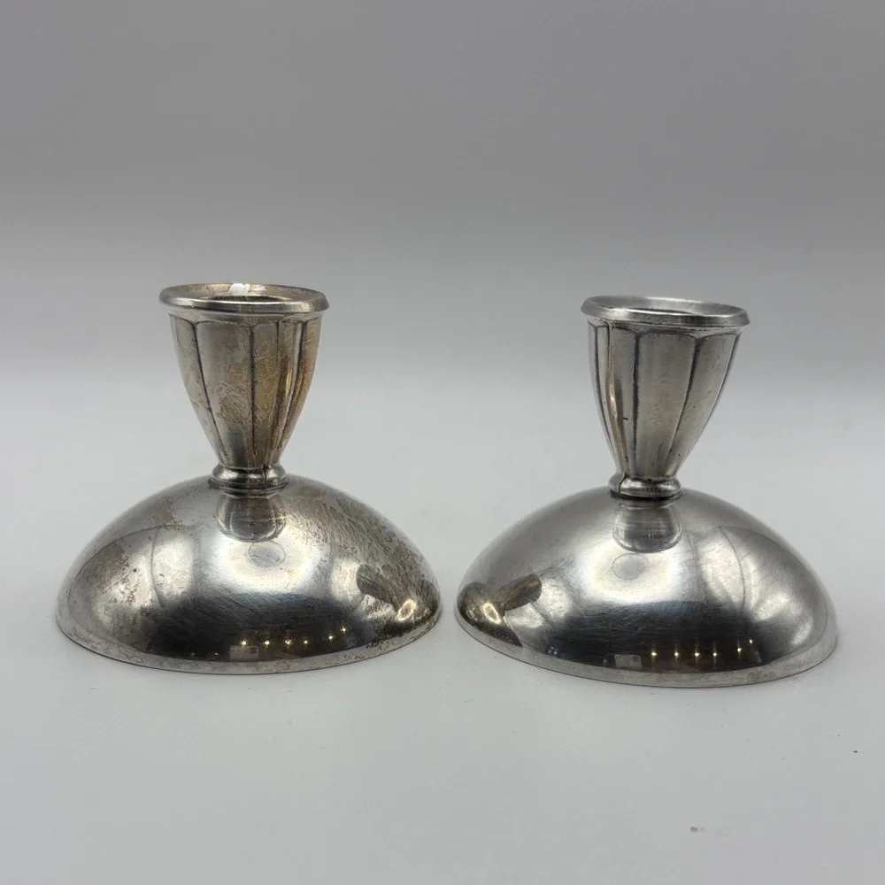 VTG Pr Oneida Silversmiths Silver-Plated‎ Taper Candle Holders